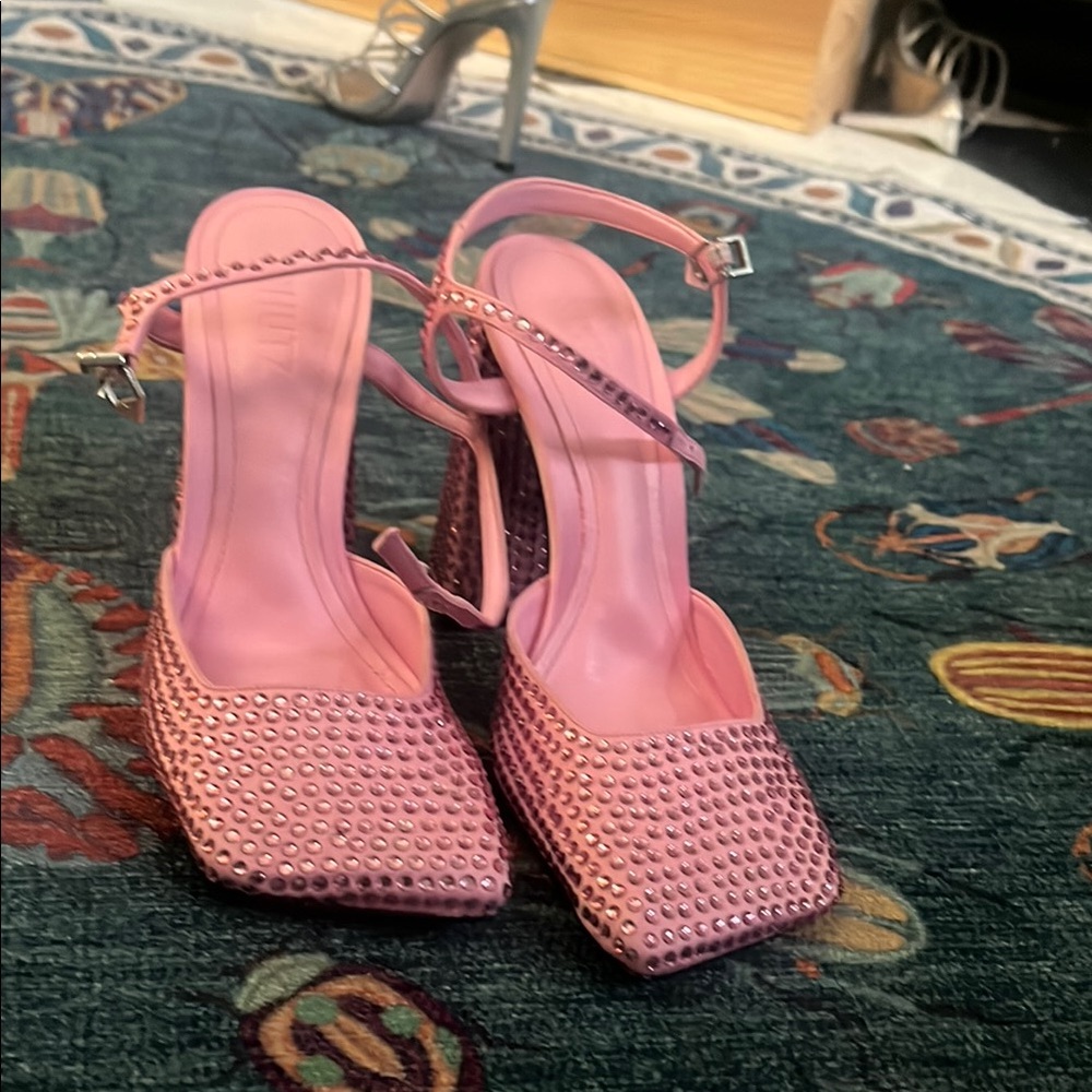 SCHUTZ Pink Women's Shoes Rhinestones